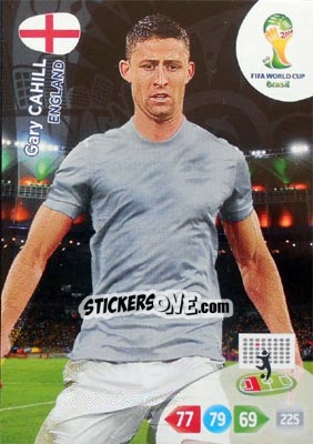 Sticker Gary Cahill - FIFA World Cup Brazil 2014. Adrenalyn XL n. u105 - Panini
