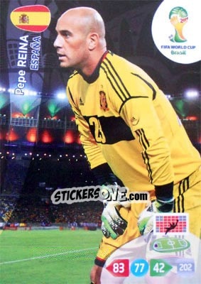 Figurina Pepe Reina - FIFA World Cup Brazil 2014. Adrenalyn XL - Panini