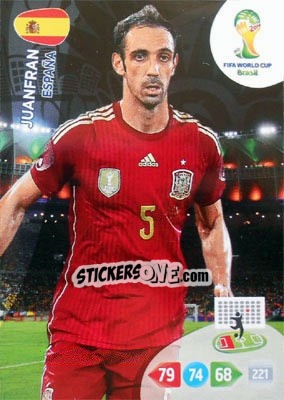 Sticker Juanfran - FIFA World Cup Brazil 2014. Adrenalyn XL n. u111 - Panini