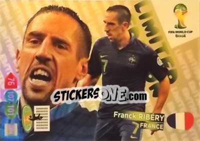 Figurina Franck Ribéry - FIFA World Cup Brazil 2014. Adrenalyn XL - Panini
