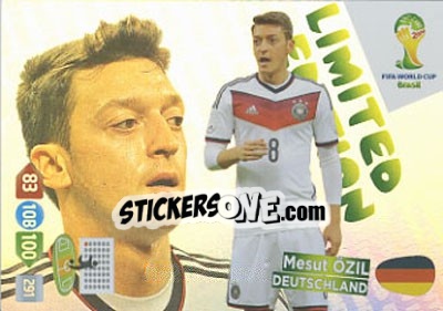 Sticker Mesut Özil - FIFA World Cup Brazil 2014. Adrenalyn XL - Panini