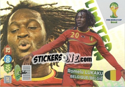 Sticker Romelu Lukaku - FIFA World Cup Brazil 2014. Adrenalyn XL - Panini