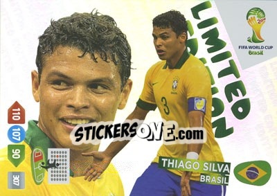 Sticker Thiago Silva - FIFA World Cup Brazil 2014. Adrenalyn XL n. XXL-TS - Panini