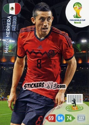 Sticker Héctor Herrera - FIFA World Cup Brazil 2014. Adrenalyn XL n. u63 - Panini
