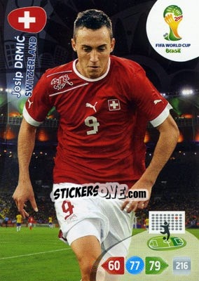 Sticker Josip Drmic - FIFA World Cup Brazil 2014. Adrenalyn XL n. u71 - Panini