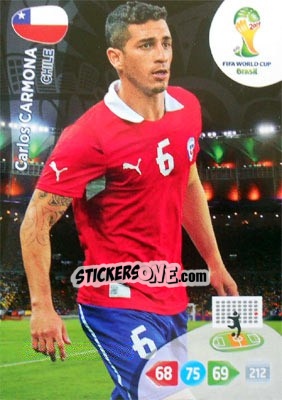 Cromo Carlos Carmona - FIFA World Cup Brazil 2014. Adrenalyn XL - Panini