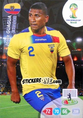 Figurina Jorge Guagua - FIFA World Cup Brazil 2014. Adrenalyn XL n. u103 - Panini