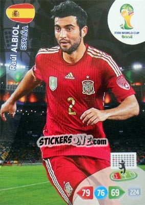 Figurina Raúl Albiol - FIFA World Cup Brazil 2014. Adrenalyn XL - Panini