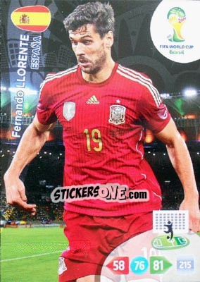 Sticker Fernando Llorente - FIFA World Cup Brazil 2014. Adrenalyn XL - Panini