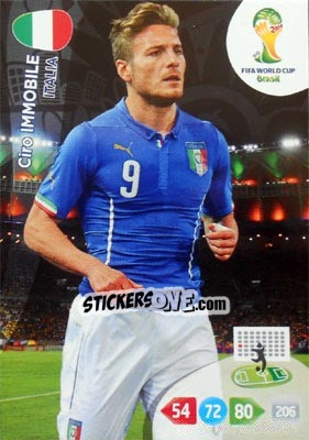 Sticker Ciro Immobile - FIFA World Cup Brazil 2014. Adrenalyn XL n. u120 - Panini