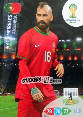 Sticker Raul Meireles - FIFA World Cup Brazil 2014. Adrenalyn XL - Panini