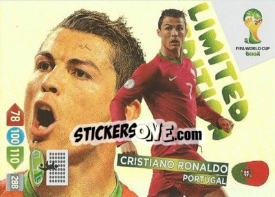 Sticker Cristiano Ronaldo - FIFA World Cup Brazil 2014. Adrenalyn XL n. XXL-CR - Panini