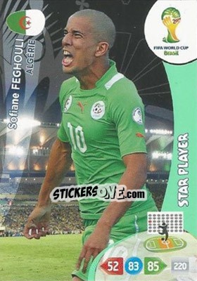 Sticker Sofiane Feghouli - FIFA World Cup Brazil 2014. Adrenalyn XL - Panini