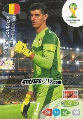 Sticker Thibaut Courtois - FIFA World Cup Brazil 2014. Adrenalyn XL n. 26 - Panini