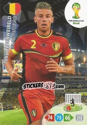 Sticker Toby Alderweireld - FIFA World Cup Brazil 2014. Adrenalyn XL n. 28 - Panini