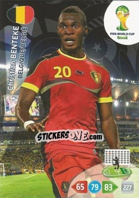 Sticker Christian Benteke - FIFA World Cup Brazil 2014. Adrenalyn XL n. 34 - Panini