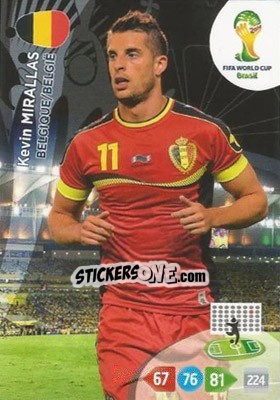 Sticker Kevin Mirallas - FIFA World Cup Brazil 2014. Adrenalyn XL n. 35 - Panini