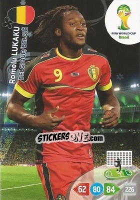 Sticker Romelu Lukaku - FIFA World Cup Brazil 2014. Adrenalyn XL n. 36 - Panini