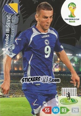 Sticker Vedad Ibiševic - FIFA World Cup Brazil 2014. Adrenalyn XL - Panini