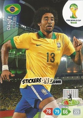 Figurina Dante - FIFA World Cup Brazil 2014. Adrenalyn XL - Panini