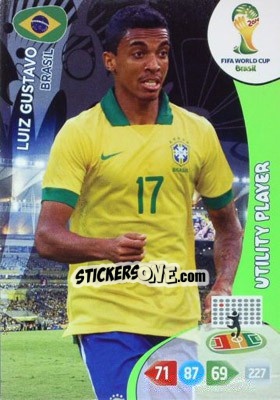 Figurina Luiz Gustavo - FIFA World Cup Brazil 2014. Adrenalyn XL - Panini