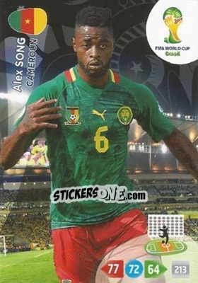 Sticker Alex Song - FIFA World Cup Brazil 2014. Adrenalyn XL n. 64 - Panini