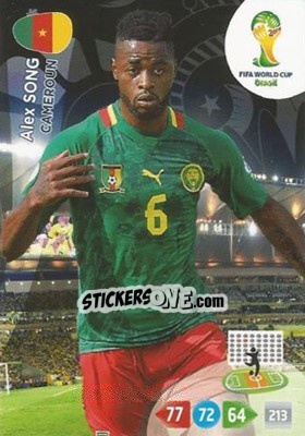 Sticker Alex Song - FIFA World Cup Brazil 2014. Adrenalyn XL - Panini