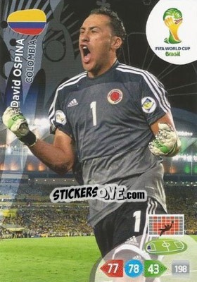 Sticker David Ospina - FIFA World Cup Brazil 2014. Adrenalyn XL n. 77 - Panini