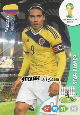 Sticker Falcao - FIFA World Cup Brazil 2014. Adrenalyn XL n. 86 - Panini