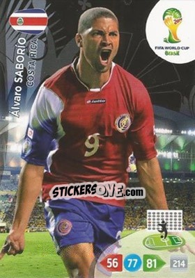 Sticker Álvaro Saborío - FIFA World Cup Brazil 2014. Adrenalyn XL n. 93 - Panini