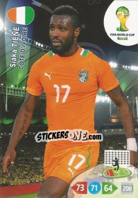 Cromo Siaka Tiéné - FIFA World Cup Brazil 2014. Adrenalyn XL - Panini