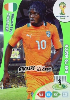 Sticker Gervinho - FIFA World Cup Brazil 2014. Adrenalyn XL - Panini