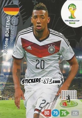 Sticker Jérôme Boateng - FIFA World Cup Brazil 2014. Adrenalyn XL n. 105 - Panini