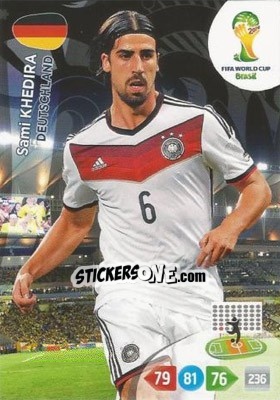 Sticker Sami Khedira - FIFA World Cup Brazil 2014. Adrenalyn XL n. 110 - Panini