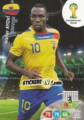 Sticker Walter Ayoví - FIFA World Cup Brazil 2014. Adrenalyn XL n. 120 - Panini