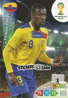 Sticker Frickson Erazo - FIFA World Cup Brazil 2014. Adrenalyn XL n. 121 - Panini