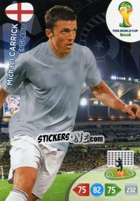 Sticker Michael Carrick - FIFA World Cup Brazil 2014. Adrenalyn XL n. 136 - Panini