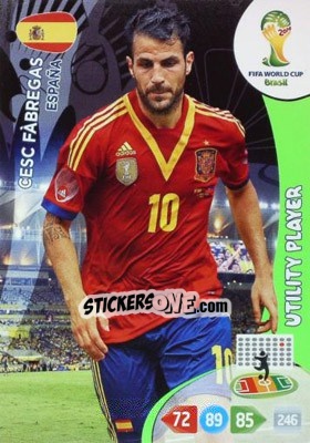Sticker Cesc Fàbregas - FIFA World Cup Brazil 2014. Adrenalyn XL n. 149 - Panini