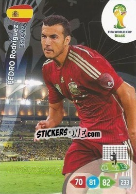 Sticker Pedro Rodríguez - FIFA World Cup Brazil 2014. Adrenalyn XL n. 155 - Panini