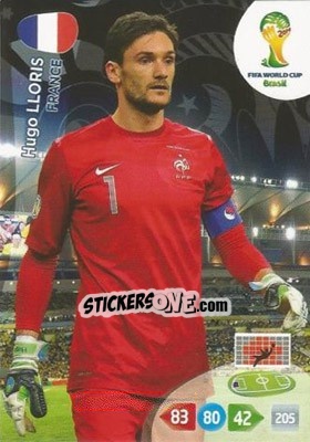 Sticker Hugo Lloris - FIFA World Cup Brazil 2014. Adrenalyn XL n. 158 - Panini
