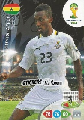 Figurina Harrison Afful - FIFA World Cup Brazil 2014. Adrenalyn XL - Panini