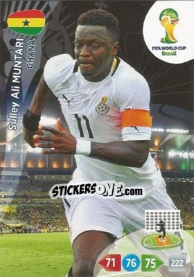 Sticker Sulley Ali Muntari - FIFA World Cup Brazil 2014. Adrenalyn XL n. 173 - Panini