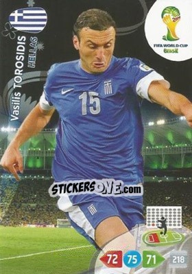 Sticker Vasilis Torosidis - FIFA World Cup Brazil 2014. Adrenalyn XL - Panini