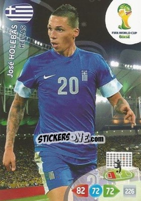 Sticker José Holebas - FIFA World Cup Brazil 2014. Adrenalyn XL - Panini