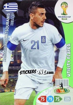 Sticker Konstantinos Katsouranis - FIFA World Cup Brazil 2014. Adrenalyn XL - Panini
