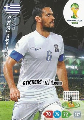 Cromo Alexandros Tziolis - FIFA World Cup Brazil 2014. Adrenalyn XL - Panini