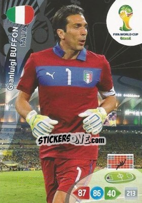 Sticker Gianluigi Buffon - FIFA World Cup Brazil 2014. Adrenalyn XL n. 209 - Panini