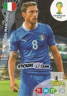 Sticker Claudio Marchisio - FIFA World Cup Brazil 2014. Adrenalyn XL n. 215 - Panini