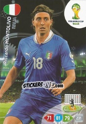 Sticker Riccardo Montolivo - FIFA World Cup Brazil 2014. Adrenalyn XL - Panini