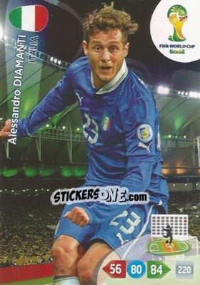 Sticker Alessandro Diamanti - FIFA World Cup Brazil 2014. Adrenalyn XL - Panini